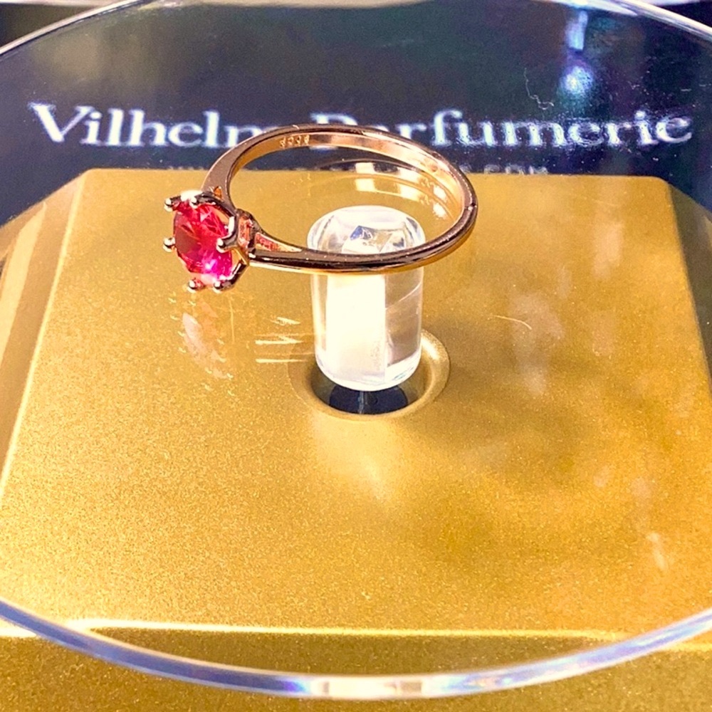 Rose Gold Ruby Color Ring - image 5